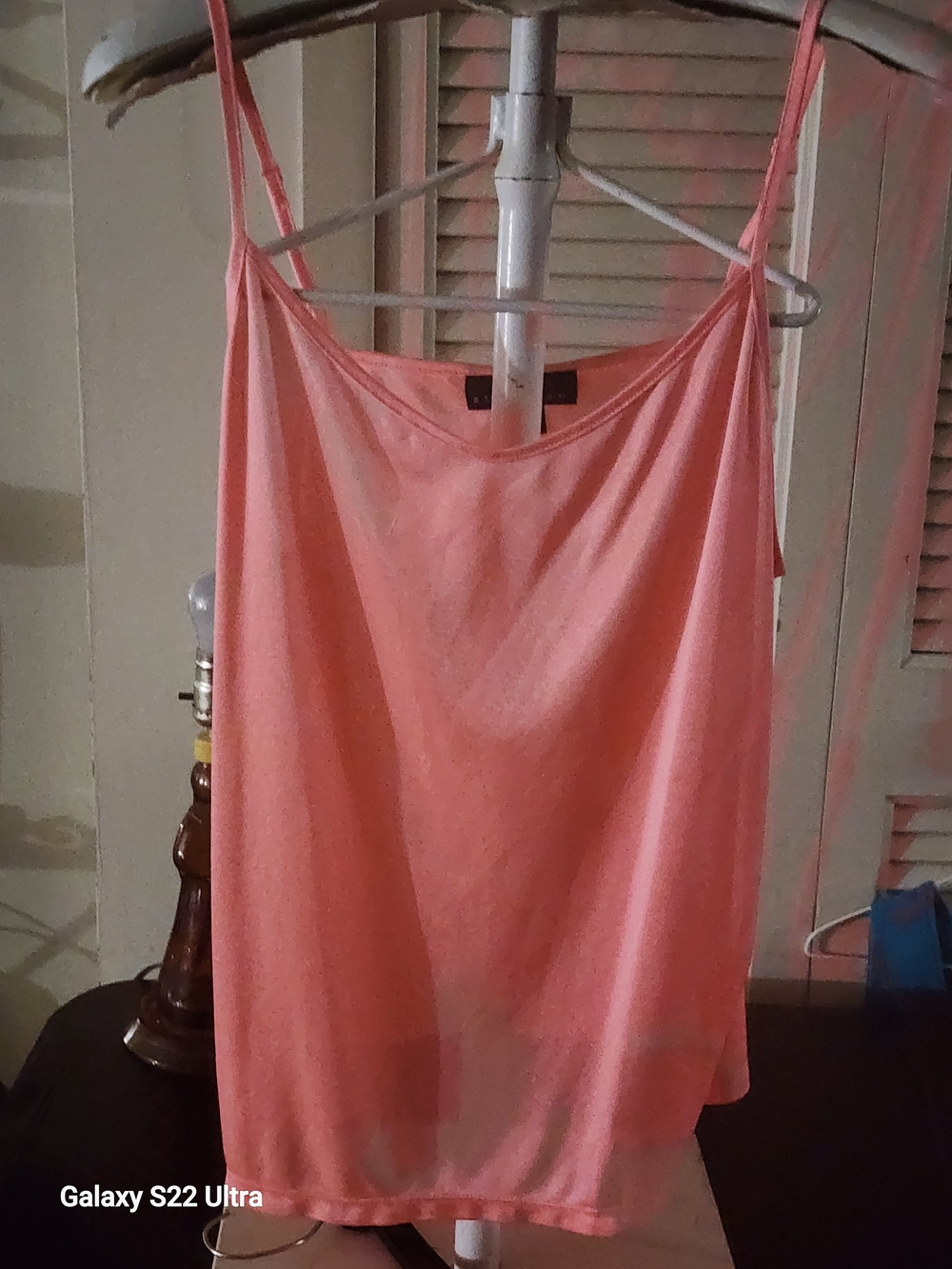 attention Coral Pink Spaghetti-Strap Camisole